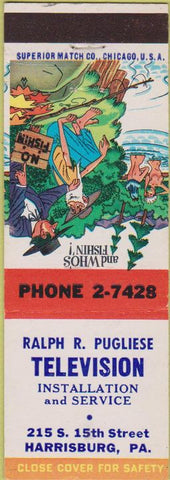 Matchbook Cover - Pugliese TV Harrisburg PA hillbilly