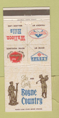 Matchbook Cover - Boyne County Golf MI 30 Strike
