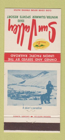 Matchbook Cover - Sun Valley ID Union Pacific Railroad Ski 30 Strike
