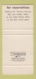 Matchbook Cover - Sun Valley ID Union Pacific Railroad Ski 30 Strike