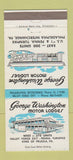 Matchbook Cover - George Washington Motor Lodge King of Prussia PA 30 Strike