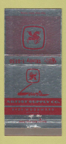 Matchbook Cover - Lewis Artist Supply Detroit MI 30 Strike