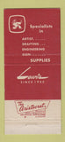 Matchbook Cover - Lewis Artist Supply Detroit MI 30 Strike