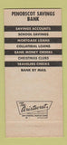 Matchbook Cover - Penobscot Savings Bank Bangor ME 30 Strike