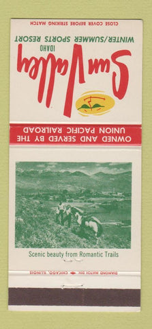 Matchbook Cover - Sun Valley ID Union Pacific Railroad Trails 30 Strike