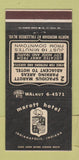 Matchbook Cover - Marott Hotel Indianapolis IN 30 Strike
