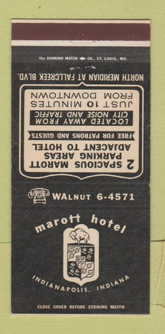 Matchbook Cover - Marott Hotel Indianapolis IN 30 Strike