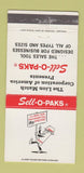 Matchbook Cover - Sell O Paks Lion Match Jean Hatfield Indianapolis IN 30 Strike