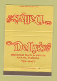 Matchbook Cover - Dolly's Miami FL seafood restaurant 40 Strike