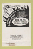 Matchbook Cover - Brokers Mortage Service Camden NJ 40 Strike