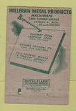 Matchbook Cover - Holleran Metal Products Detroit MI WEAR 40 Strike