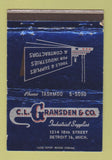 Matchbook Cover - CL Gransden Tool Supply Detroit MI WEAR 40 Strike