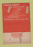 Matchbook Cover - Fisher Graff Iron Metal Kalamazoo MI 40 Strike