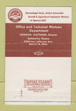 Matchbook Cover - UAW Union Technical Workers Office Detroit MI 40 Strike