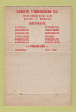 Matchbook Cover - General Transmission Detroit MI 40 Strike