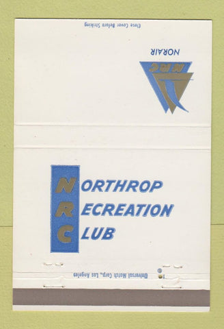 Matchbook Cover - Northrop Recreation Club Norair 40 Strike
