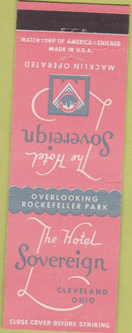 Matchbook Cover - The Hotel Sovereign Cleveland OH