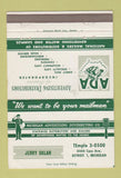 Matchbook Cover - Michigan Advertising Distributing Detroit MI 40 Strike