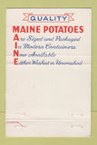 Matchbook Cover - State of Maine Potatoes Presque Isle ME WORN 40 Strike