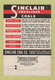 Matchbook Cover - Sinclair Coal Mark Twain Sentry Omaha Kansas City 40 Strike