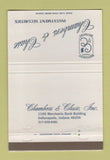 Matchbook Cover - Chambers & Chase Investments Indianapolis IN 40 Strike