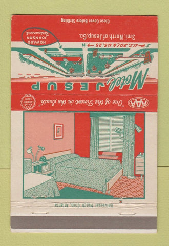 Matchbook Cover - Motel Jesup GA Howard Johnson's CREASED 40 Strike