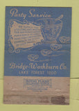 Matchbook Cover - Bridge Washburn Liquor Lake Forest IL WEAR 40 Strike