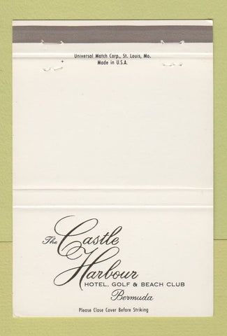 Matchbook Cover - Castle Harbour Hotel Golf Club Bermuda 40 Strike