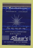 Matchbook Cover - Shaw's Jewelry Cleveland OH 40 Strike