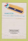 Matchbook Cover - Hamilton Watches JW Norvell Burlingame CA WEAR 40 Strike
