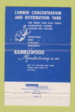 Matchbook Cover - Ramblewood Holland NY lumber WEAR 40 Strike