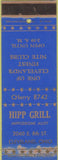 Matchbook Cover - Hipp Grill Cleveland OH WEAR