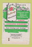 Matchbook Cover - Amling's Flowers Chicago IL 40 Strike