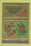 Matchbook Cover - Marcus Flower Shop Clanton AL 40 Strike