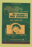 Matchbook Cover - Florence Fish Oyster Company Florence SC 40 Strike