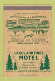 Matchbook Cover - Lakes and Pines Motel St Paul MN 40 Strike
