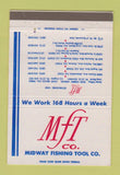 Matchbook Cover - Midway Fishing Tool Long Beach CA 40 Strike