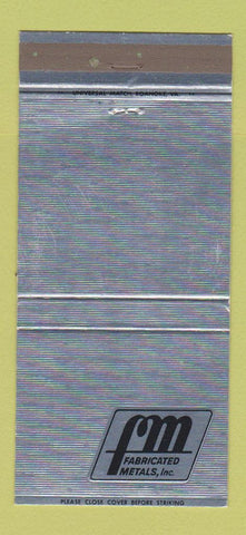 Matchbook Cover - Fabricated Metals Roanoke VA 30 Strike