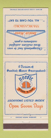 Matchbook Cover - Swedish Manor Smorgasbord IL CHAIN