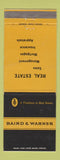 Matchbook Cover - Baird Warner Real Estate Chicago IL WEAR