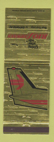 Matchbook Cover - Rio Airways airline