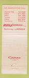 Matchbook Cover - Rio Airways airline