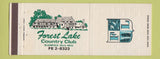 Matchbook Cover - Forest Lake Country Club Bloomfield Hills MI