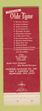 Matchbook Cover - Olde Tyme Sausage Milwaukee WI