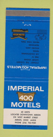 Matchbook Cover - Imperial 400 Motels Akron OH