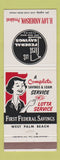Matchbook Cover - 1st Federal Savings West Palm Beach FL WEAR
