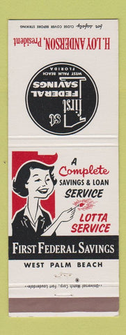 Matchbook Cover - 1st Federal Savings West Palm Beach FL WEAR