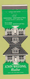 Matchbook Cover - John Wiggins Real Estate Valparaiso IN Jewelite