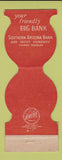 Matchbook Cover - Southern Arizona Bank Tucson AZ WEAR Jewelite
