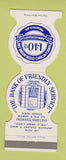 Matchbook Cover - Farmers & Mechanics Citizens Bank Frederick MD 1957 Jewelite